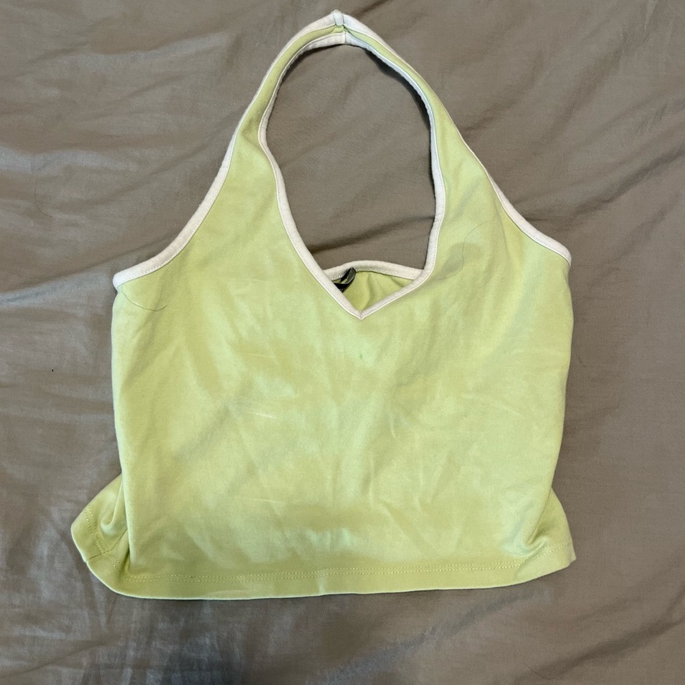 brandy melville green halter tank top